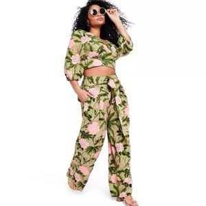 Agua Bendita x Target Wide Leg Peony Print Pants
